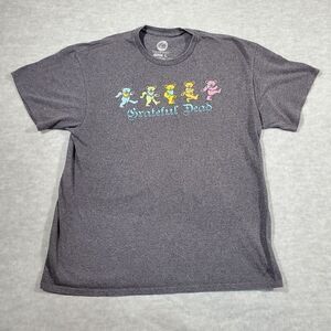 Ripple Junction Shirt Mens Large Gray Grateful Dead Dancing Bears Crew Neck Tee